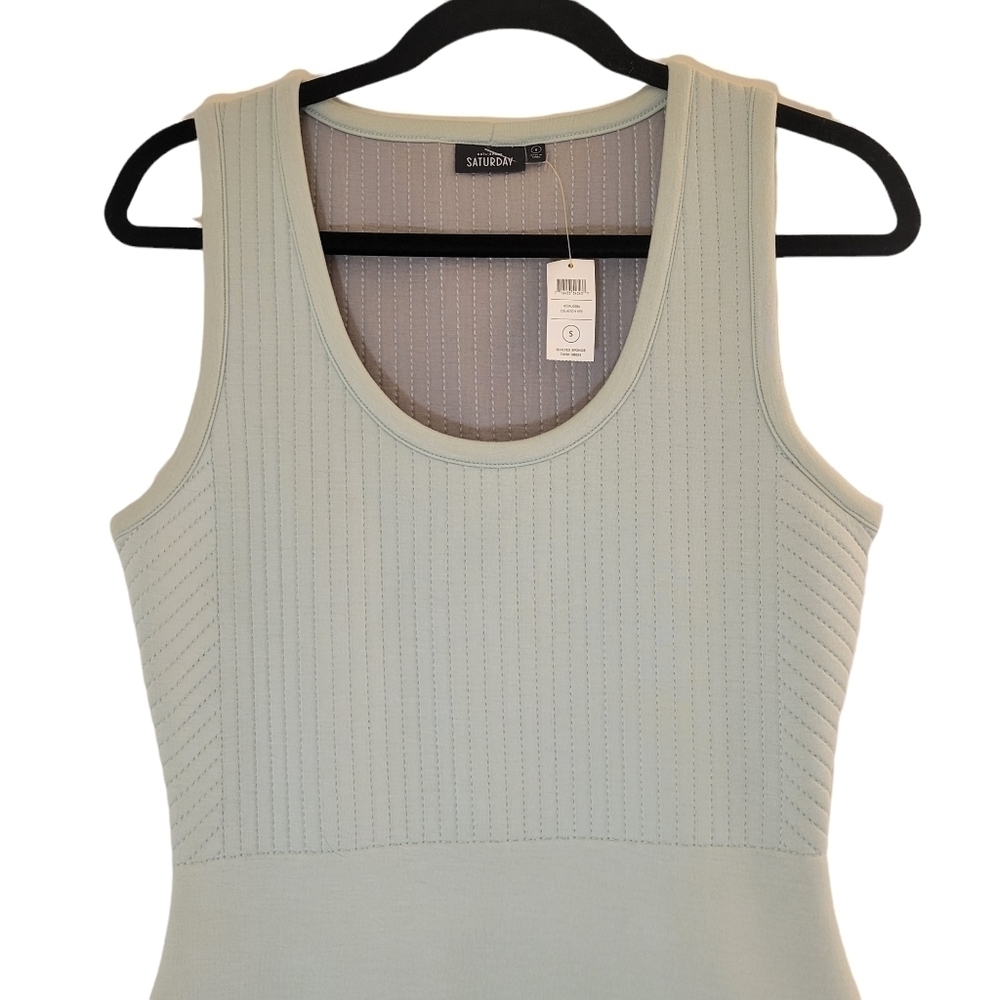 Kate Spade Saturday Quilted Sponge Bodycon Tank Dress in Mint Green•S - Picture 3 of 14
